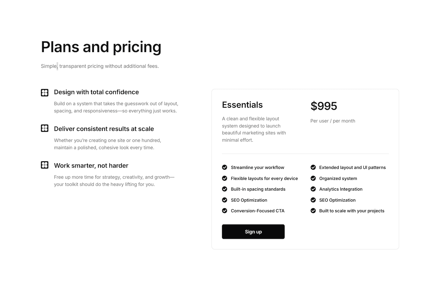 Pricing 04 - Element UI component library