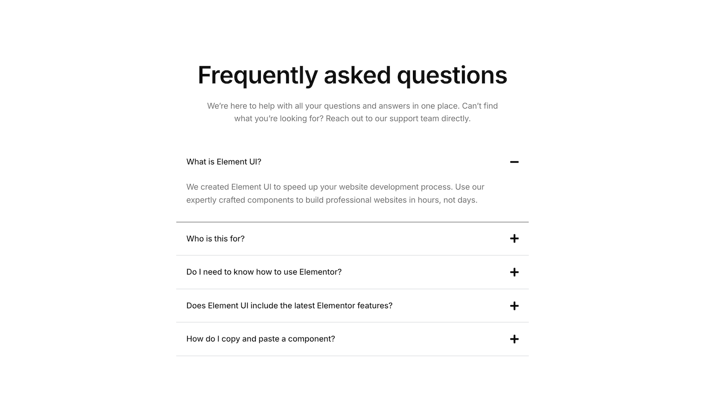 Free Elementor Components | 230+ Copy & Paste Layouts