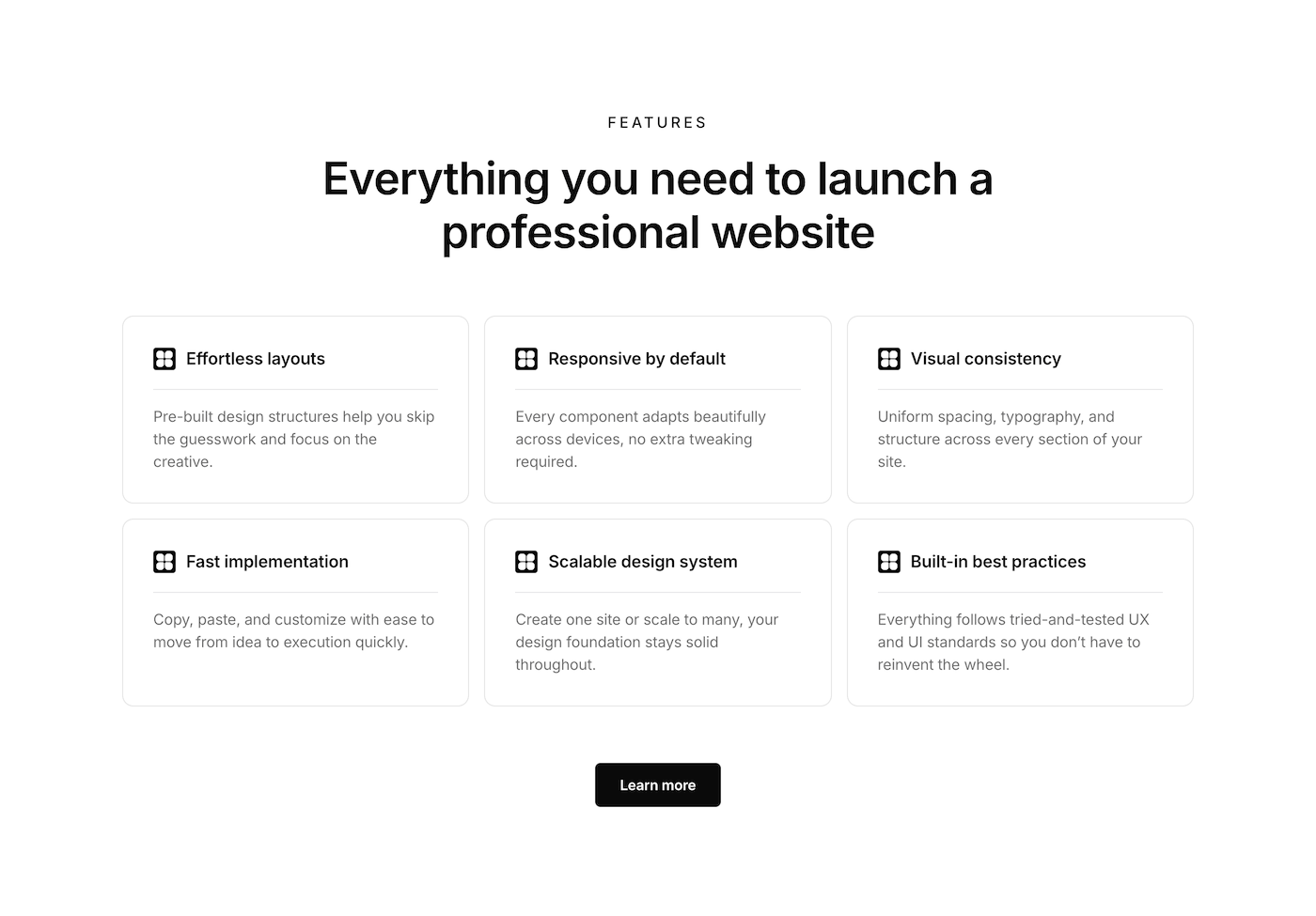 Help Feature Features 02 - Element UI component library