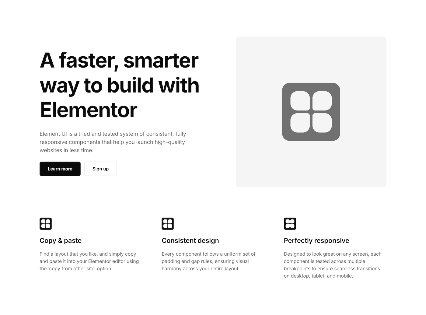 Hero 05 - Element UI component library