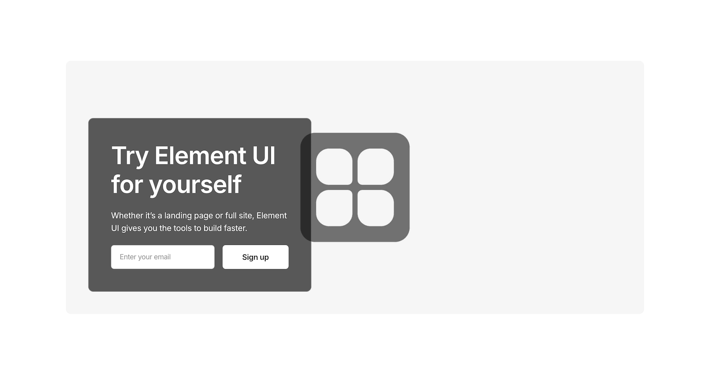Call to action 12 - Element UI component library